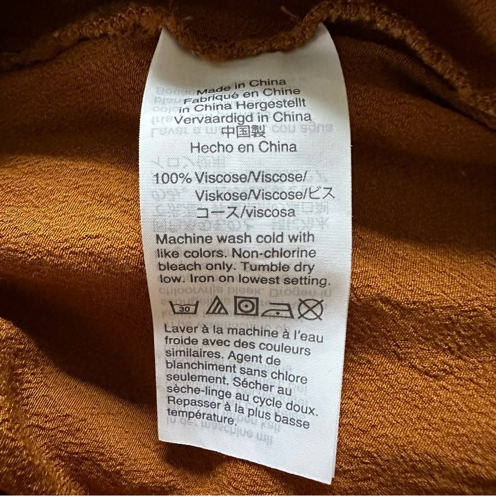 Madewell Burnt Orange Button Down Short Sleeve Dress - Picture 9 of 9